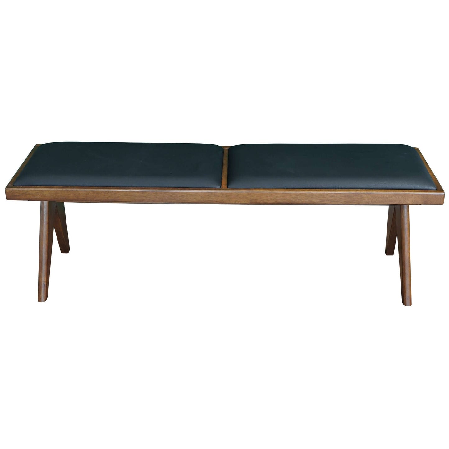 Claire Upholstered Wood Bench | Black