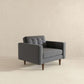 Grey Velvet Lounge Chair