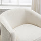 Comfy Round 360 Degree Swivel Barrel Chair, Cream