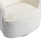 Comfy Round 360 Degree Swivel Barrel Chair, Cream