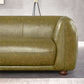 Malory Italian Leather Sofa Green