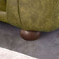 Malory Italian Leather Sofa Green