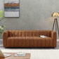 Alyssa Leather Tufted Sofa Tan