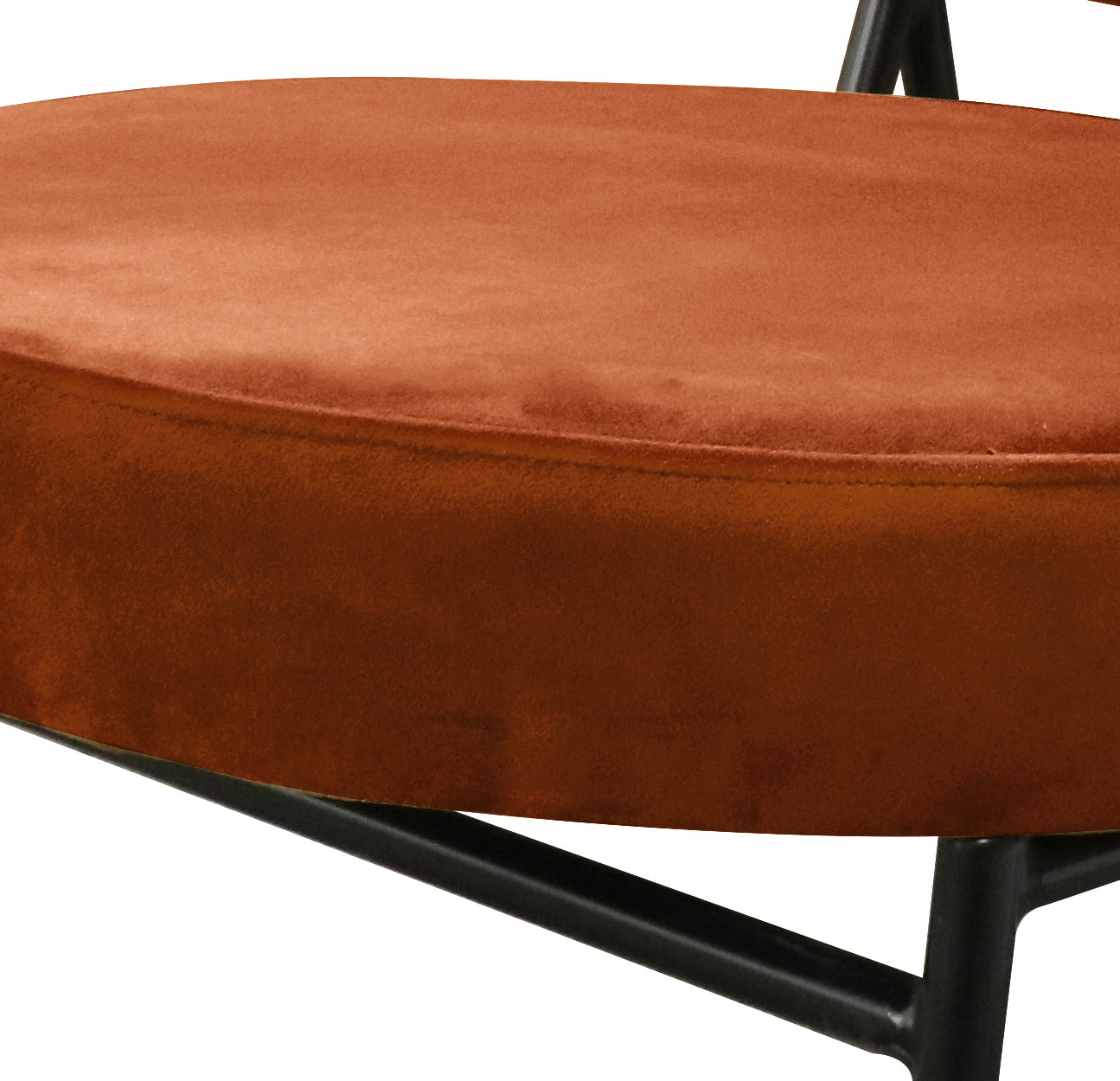 Sami Modern Orange Velvet Accent Chair