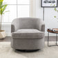 Comfy Round 360 Degree Swivel Barrel Chair, Grey