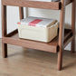 Solid Oak Storage 3-Tier Nightstand, Walnut