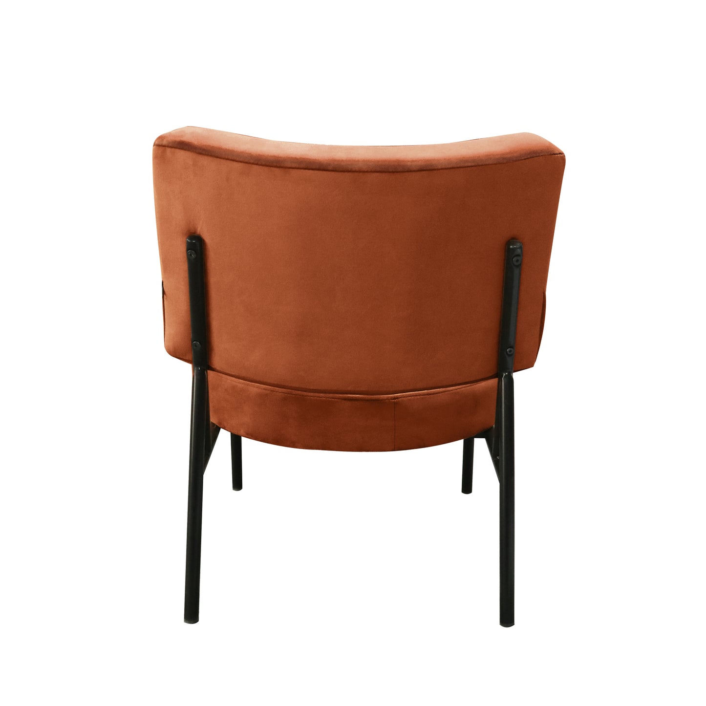 Sami Modern Orange Velvet Accent Chair