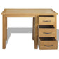 vidaXL Desk with 3 Drawers Solid Oak Wood 41.7"x15.7"x29.5"-1