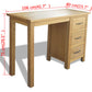 vidaXL Desk with 3 Drawers Solid Oak Wood 41.7"x15.7"x29.5"-4