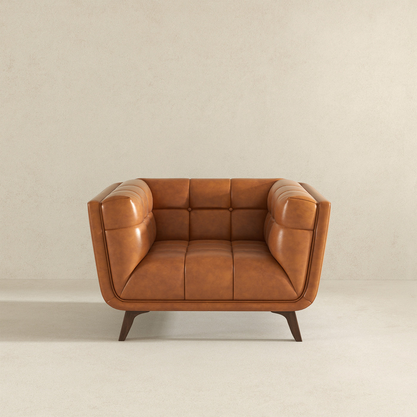 Cognac Leather Lounge Chair