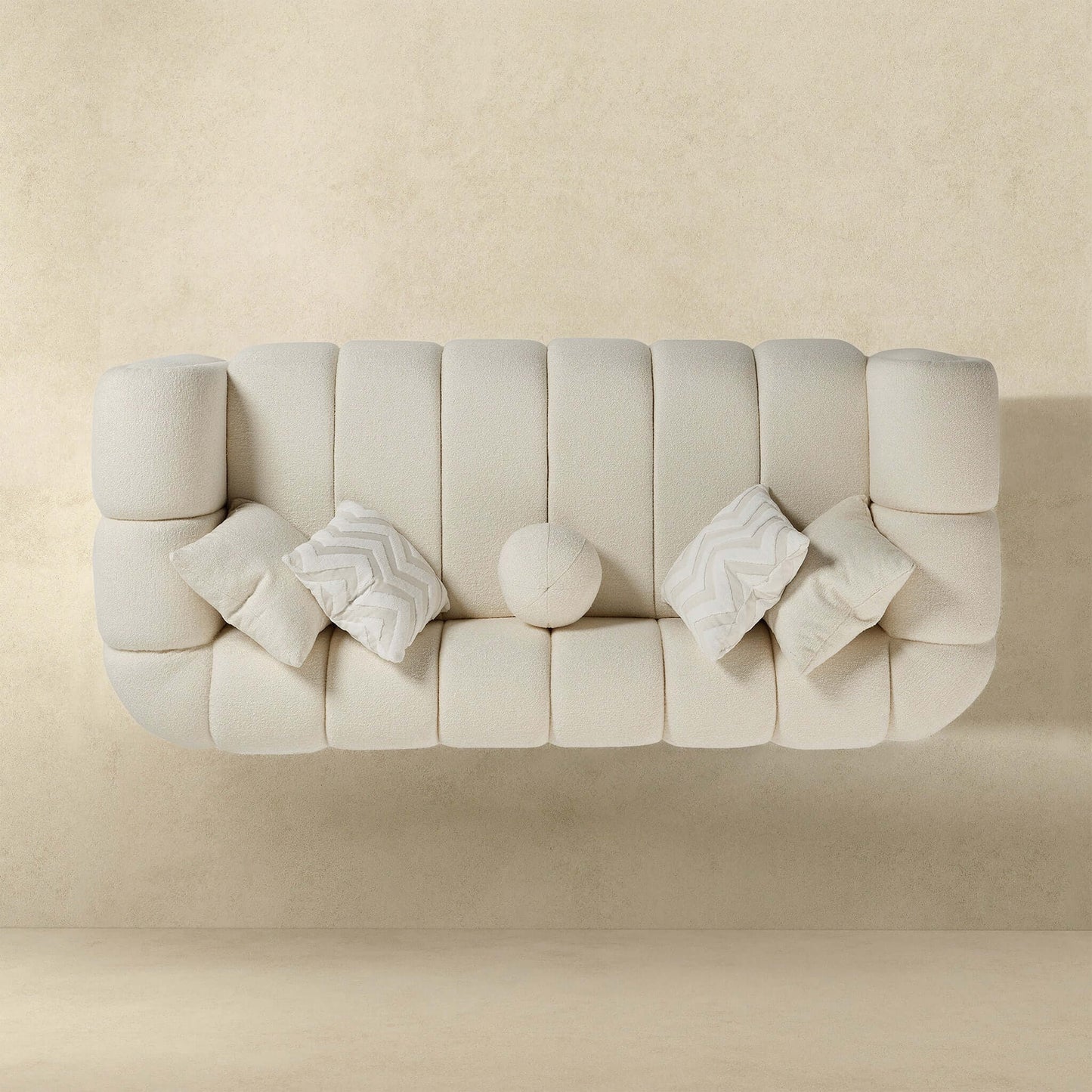 Modesto Tufted Boucle Sofa Ivory