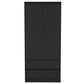 Armoire Closher, Two Drawres, Black Finish-5