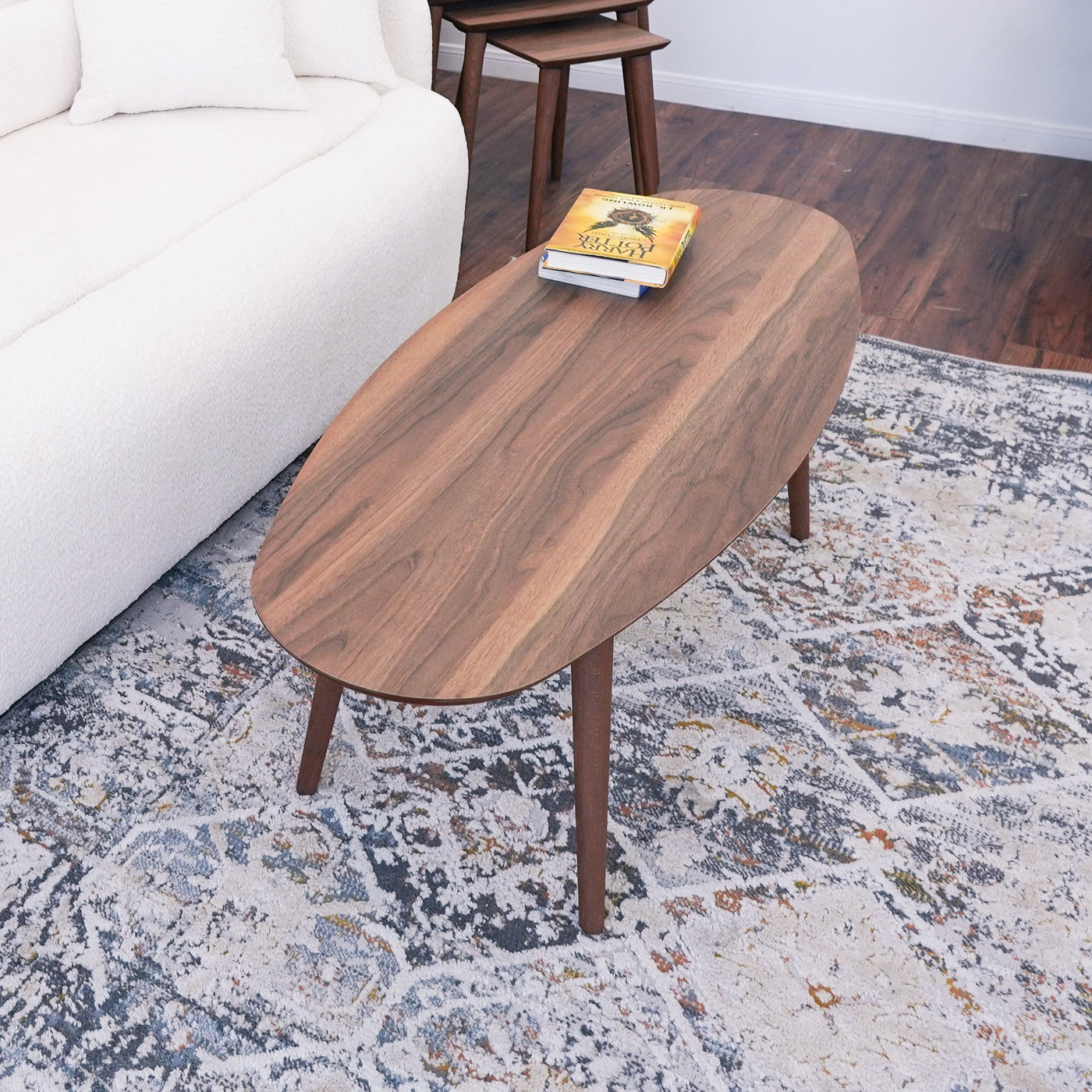 Carlson Oval Coffee Table | Walnut