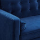 Kendall Velvet Loveseat | Navy Blue