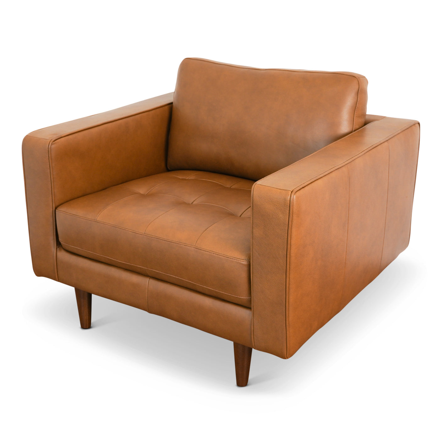 Tatum Leather Lounge Chair | Tan