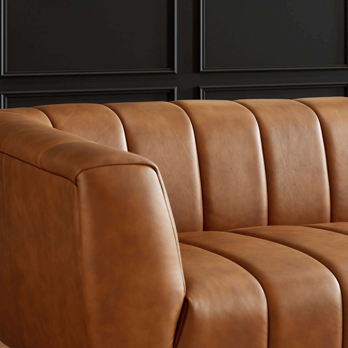 Vincent Leather Sofa | Cognac