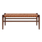 Carrie Leather Bench | Tan