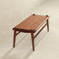 Carrie Leather Bench | Tan