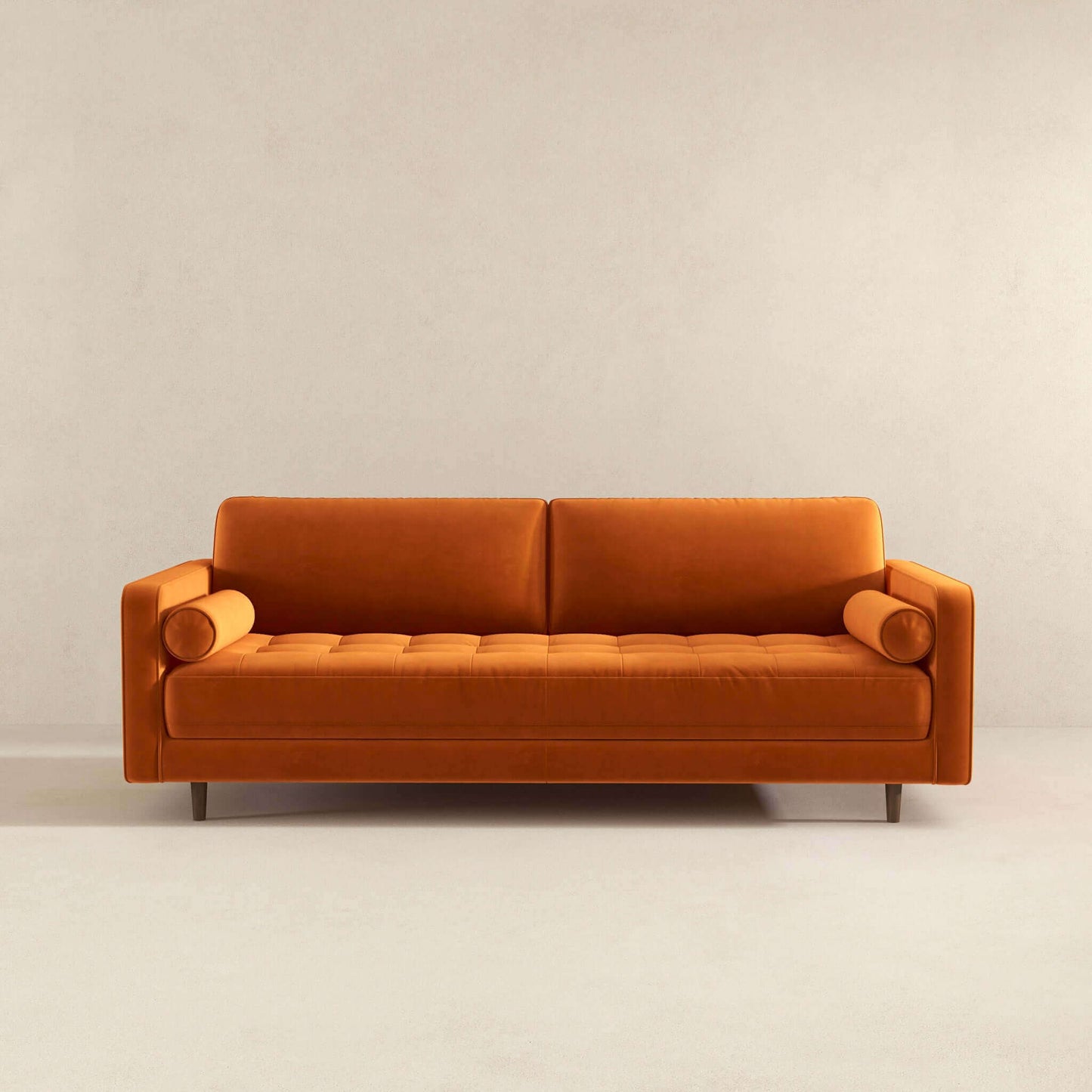 Durham  Velvet Sofa  Burnt Orange