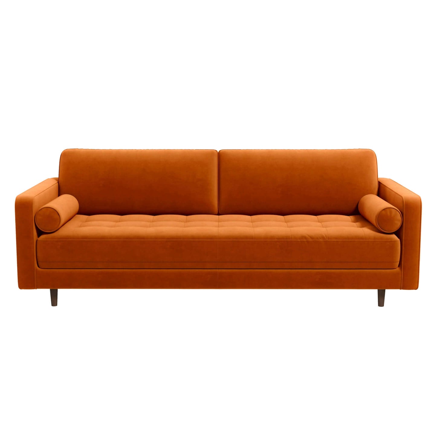 Durham  Velvet Sofa  Burnt Orange