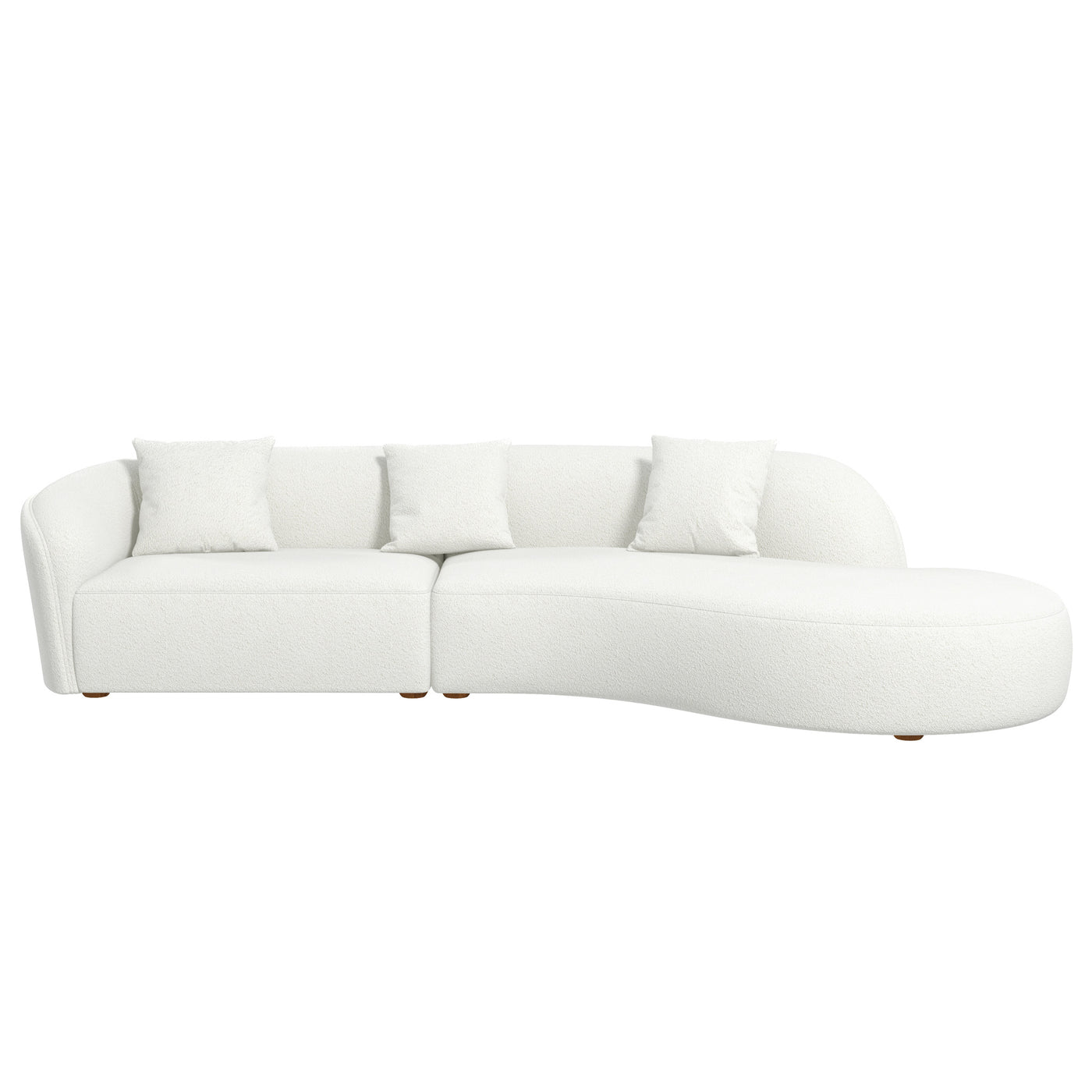 Selena XL Curved Boucle Sectional Sofa | Ivory