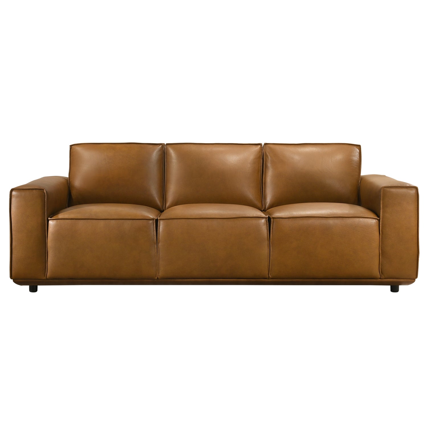 Abbott Genuine Leather Sofa | Tan