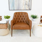 Jonathan Tufted Leather Lounge Chair Tan