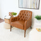 Jonathan Tufted Leather Lounge Chair Tan