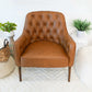 Jonathan Tufted Leather Lounge Chair Tan