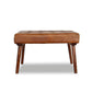 Tufted Solid Wood Leg Ottoman