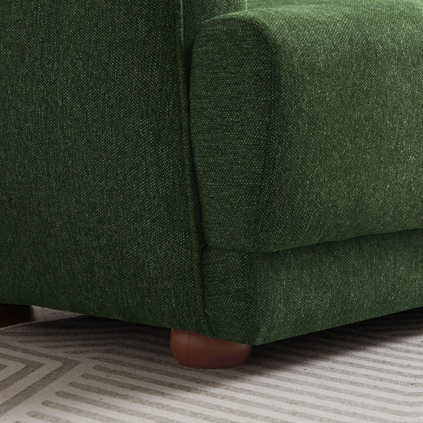 Linden Modern Linen Sofa | Green