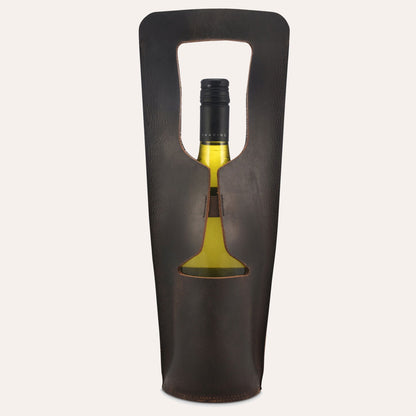 Leather Wine Tote