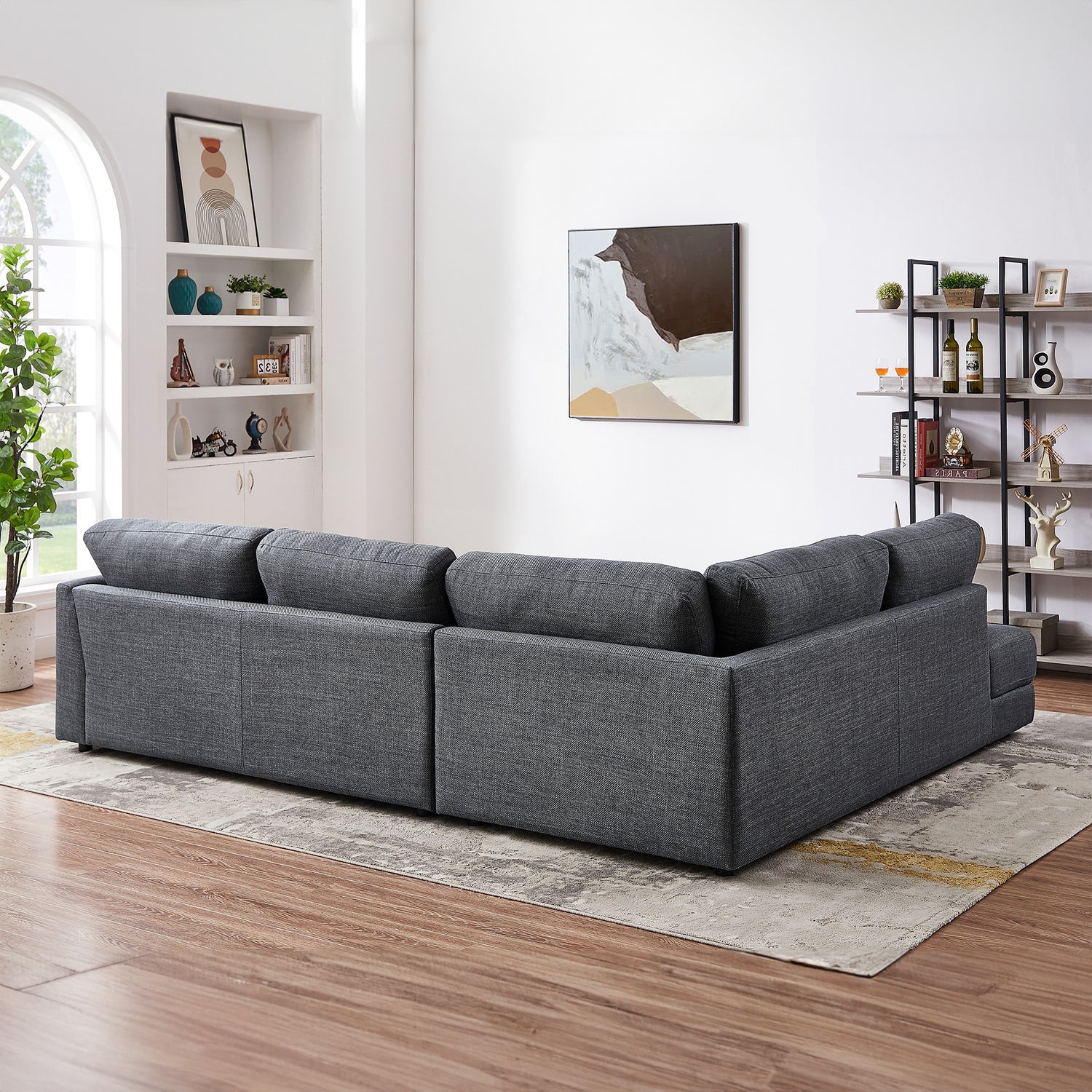 Garfield Sectional Sofa | Grey