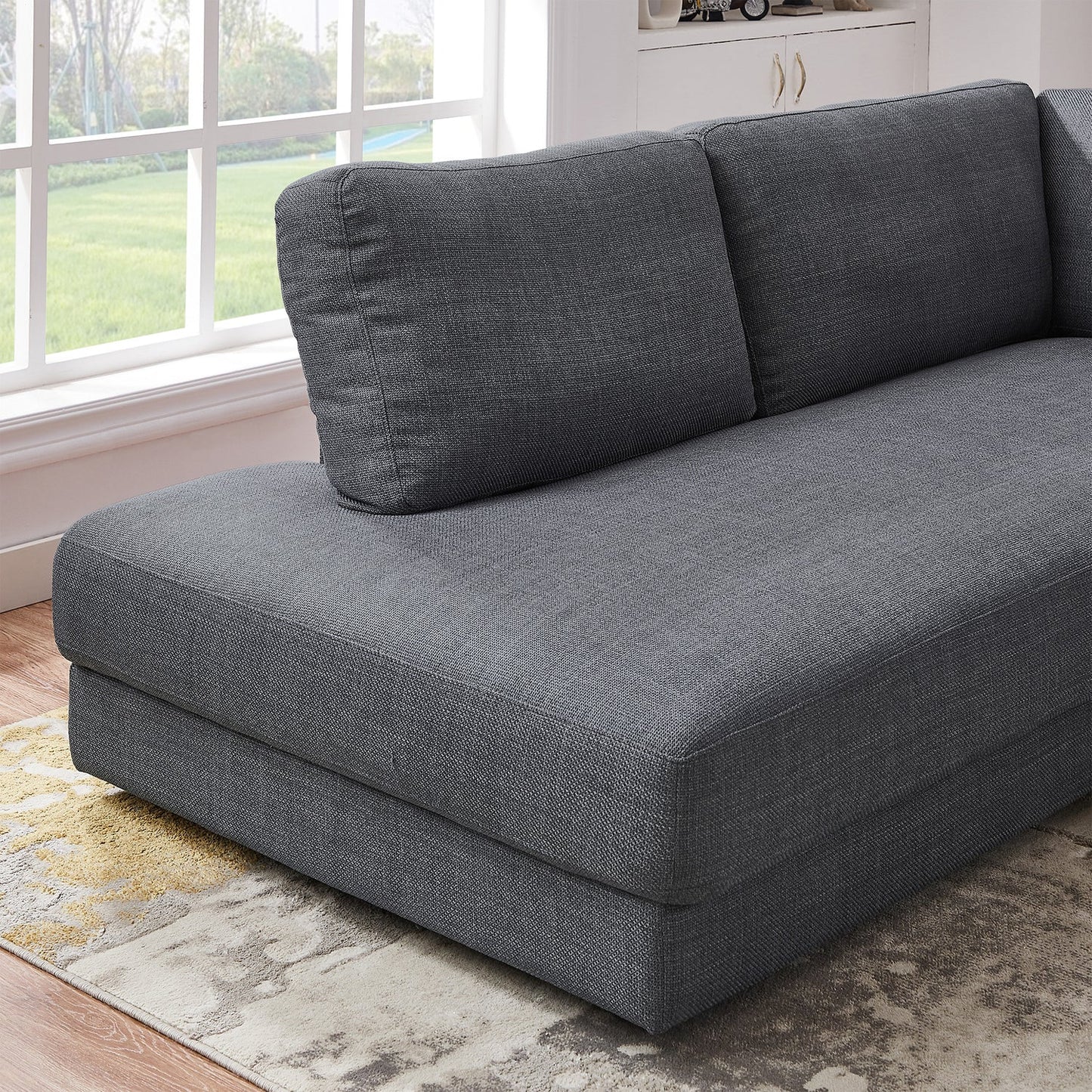 Garfield Sectional Sofa | Grey