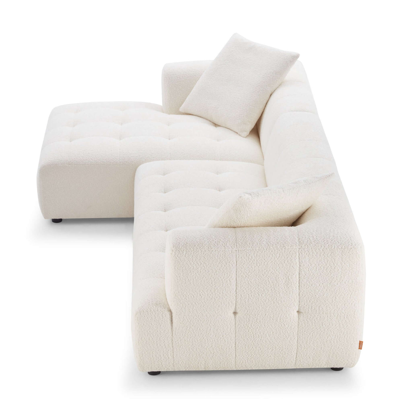 Kingston Boucle Sectional Sofa | Ivory