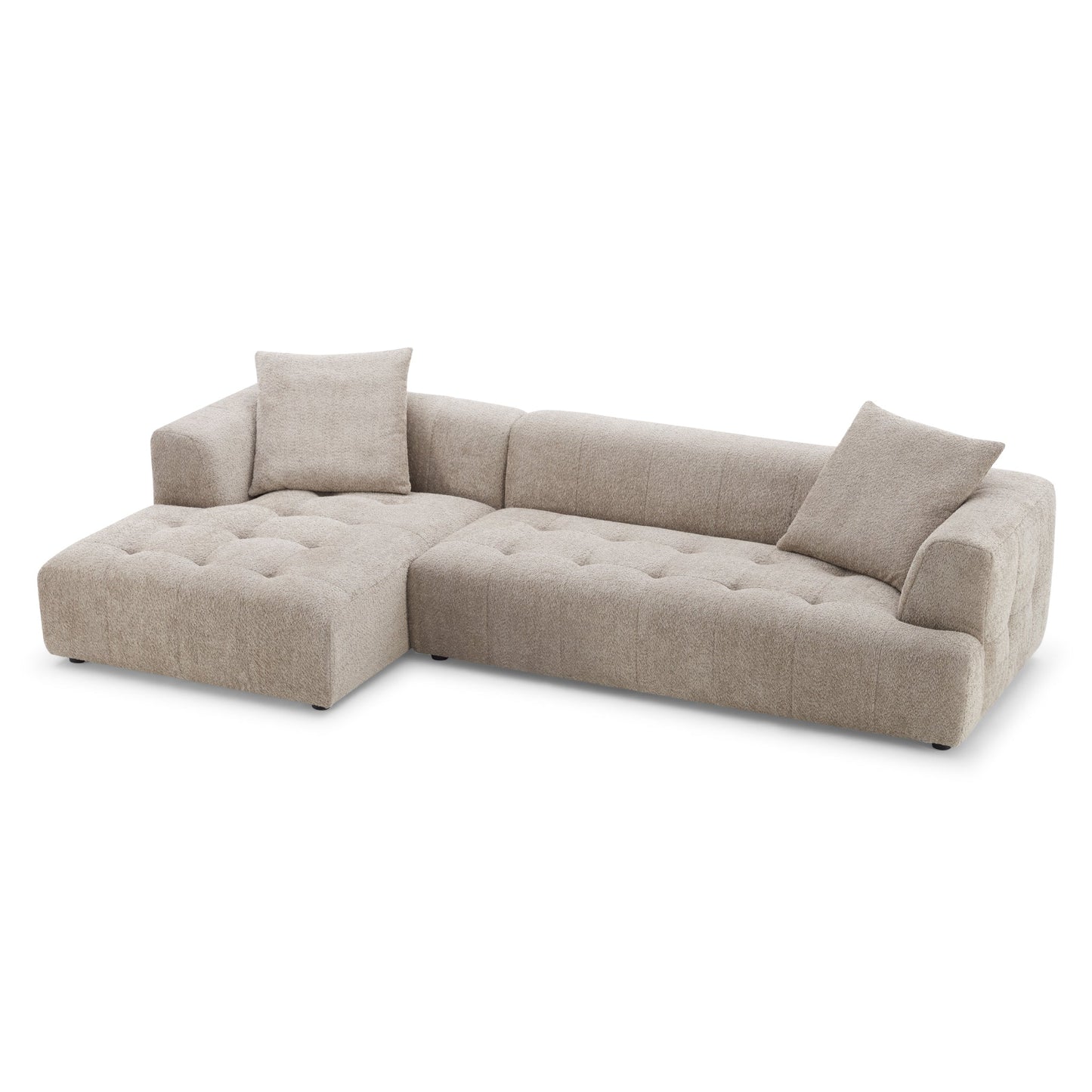 Boucle Sectional Sofa | Mocha