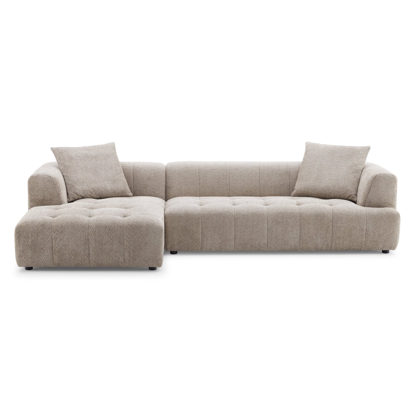 Kingston Boucle Sectional Sofa | Mocha