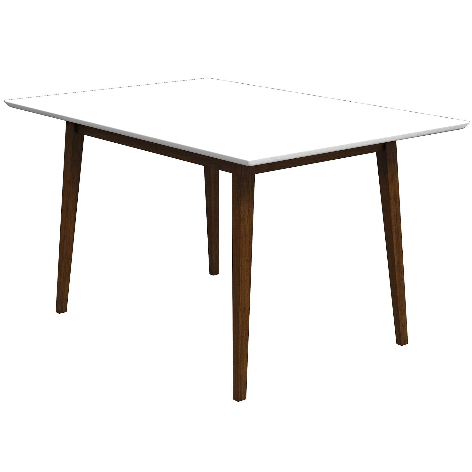 Solid Wood Rectangular 47in Dining Table White