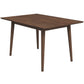 Solid Wood Rectangular 47in Dining Table Walnut