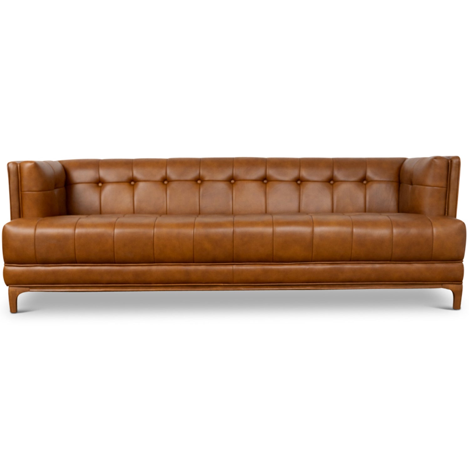 Redding Tufted Leather Sofa | Cognac