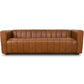 Alyssa Leather Tufted Sofa | Cognac