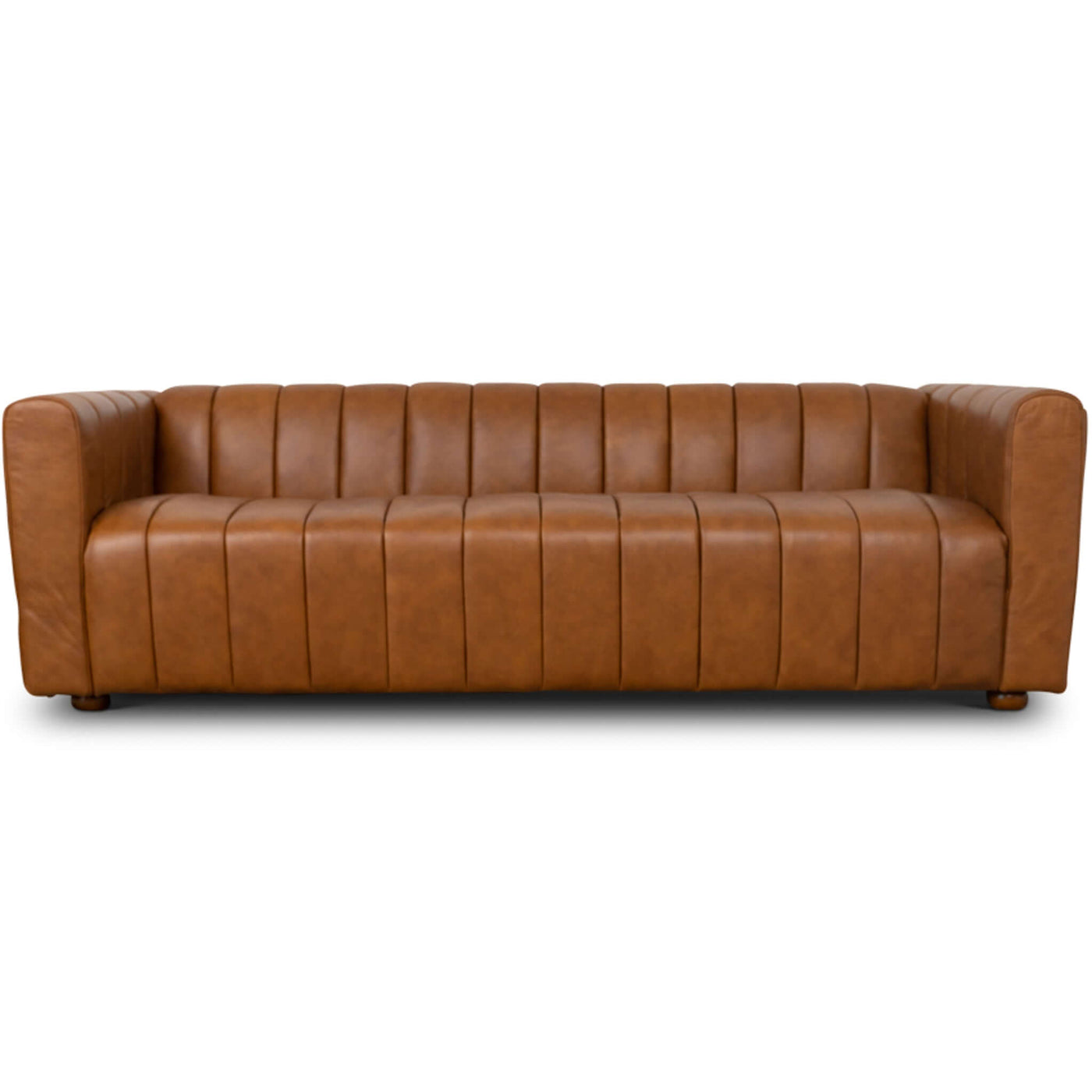 Alyssa Leather Tufted Sofa | Cognac