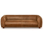 Malory Italian Leather Sofa Brown