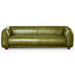 Malory Italian Leather Sofa Green