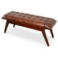 Cognac Leather Bench