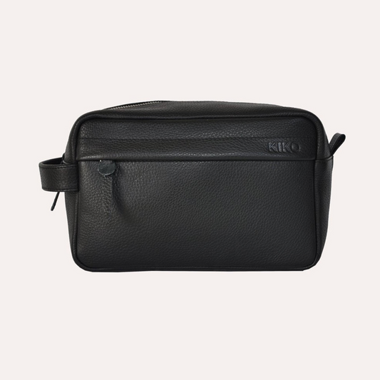 Kiko Premium Leather Travel Kit, Black