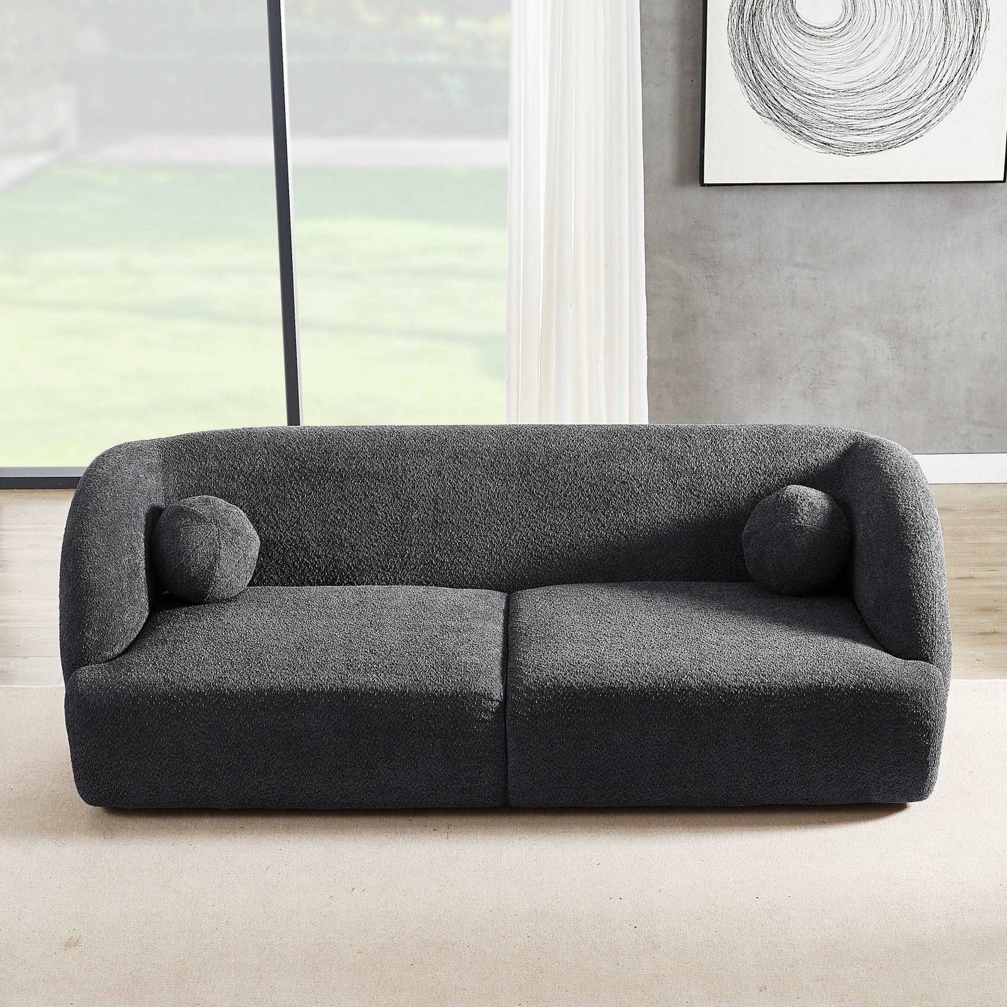  Boucle Sofa - Grey