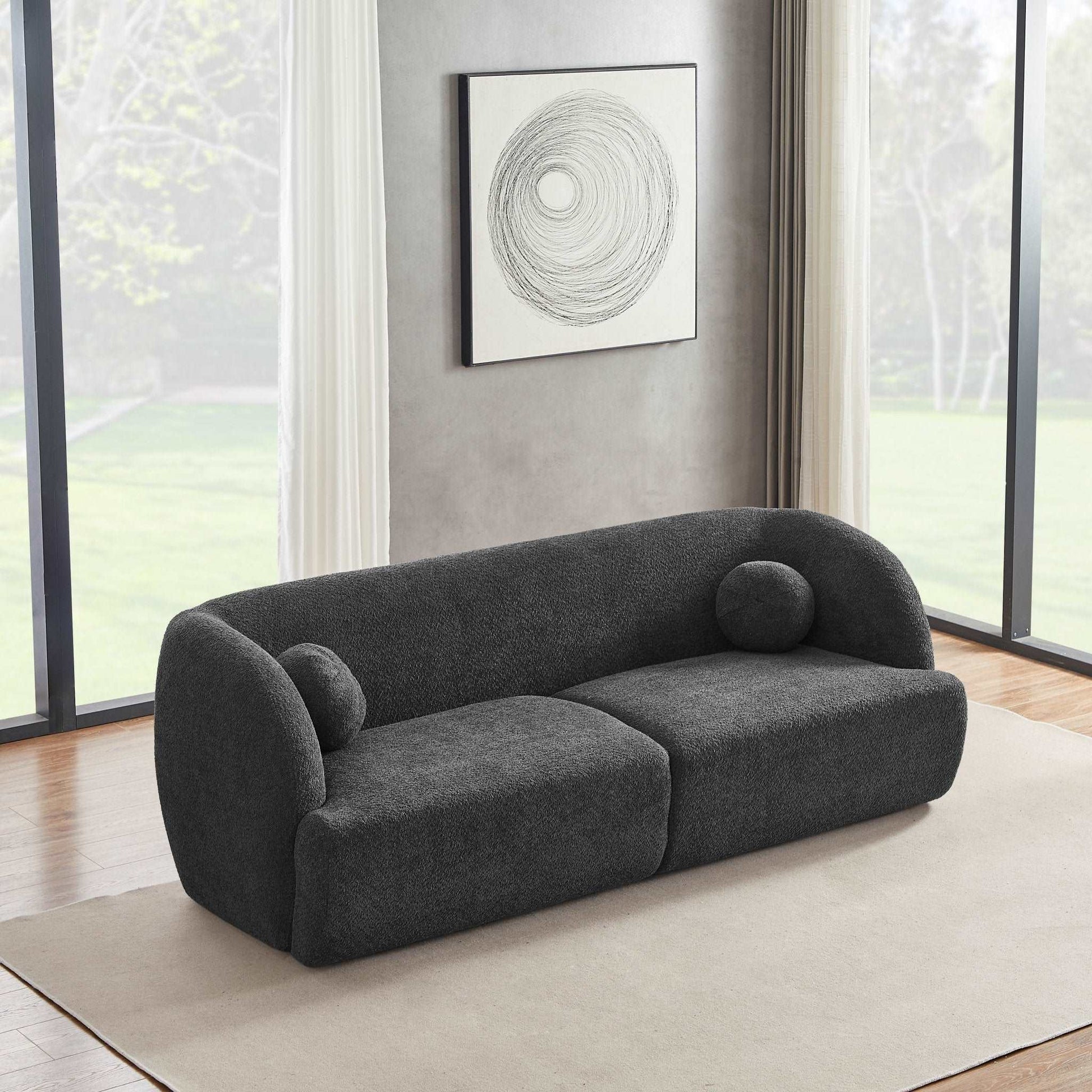  Boucle Sofa - Grey