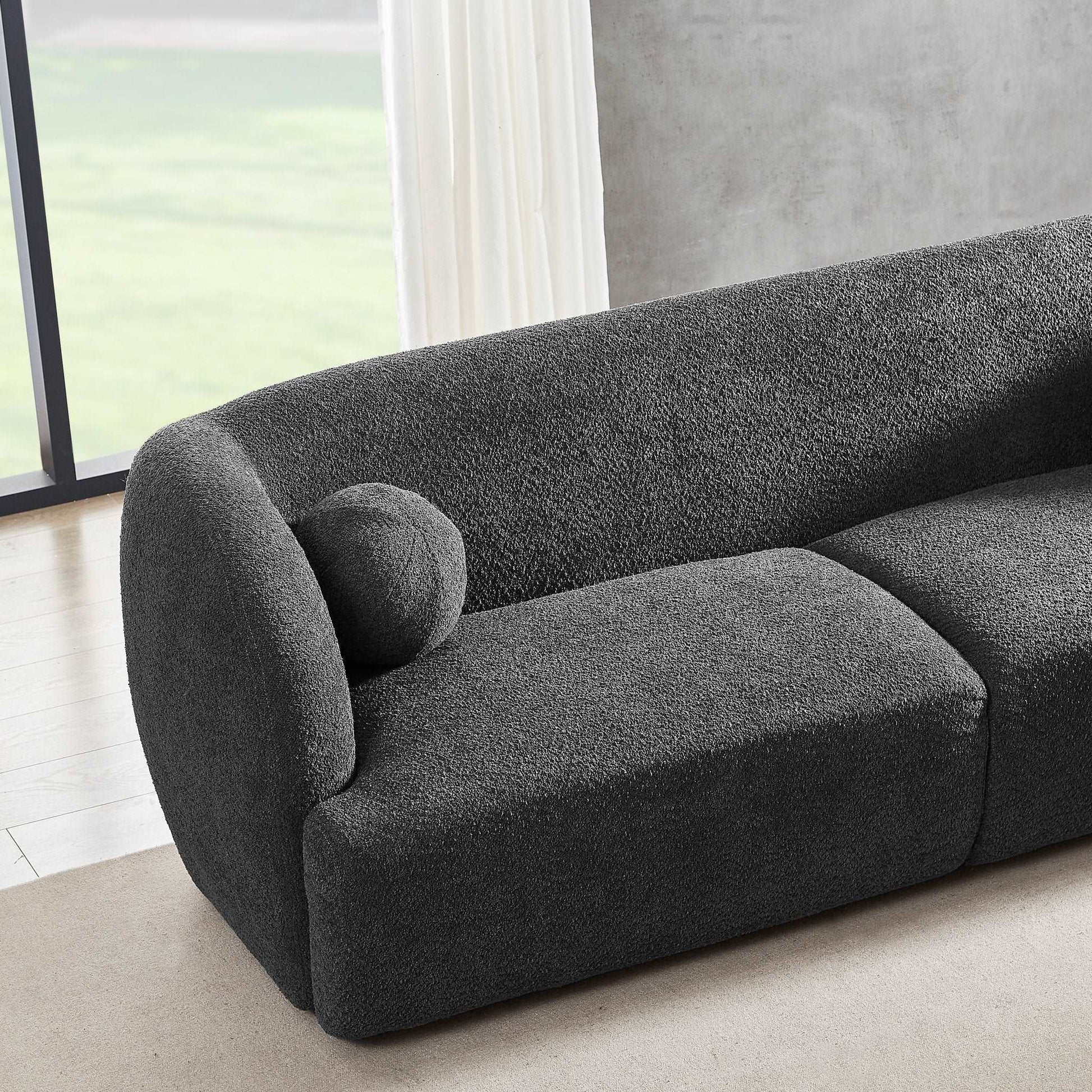  Boucle Sofa - Grey