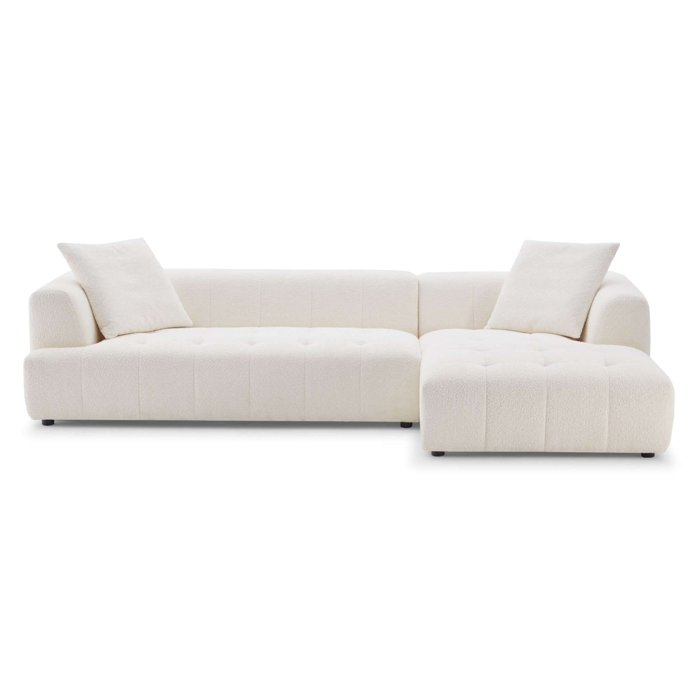 Kingston Boucle Sectional Sofa | Ivory